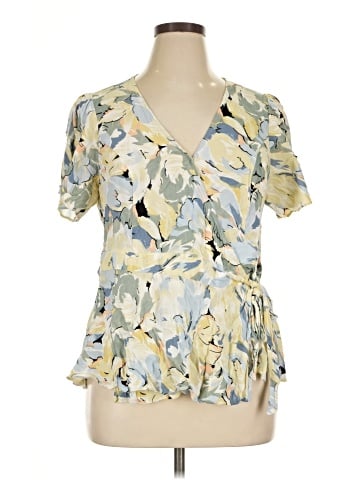 Skies Are Blue Short Sleeve Blouse (view 1)