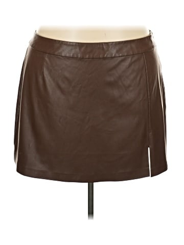 The Drop Faux Leather Skirt (view 1)