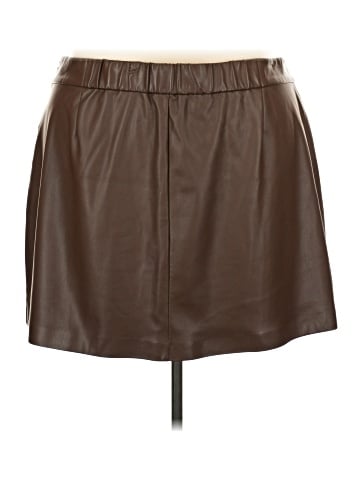 The Drop Faux Leather Skirt (view 2)