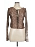 Motel 100% Polyester Brown Long Sleeve Top Size L - photo 1