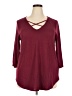 Emory Park Burgundy 3/4 Sleeve Top Size 2X - photo 1