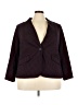 Talbots 100% Cotton Houndstooth Burgundy Blazer Size 18 - photo 1