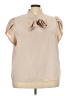 Unbranded 100% Polyester Tan Short Sleeve Blouse Size 4X - photo 1