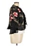 August Silk Black 3/4 Sleeve Blouse Size L - photo 4