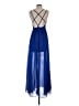 Carapace 100% Polyester Blue Cocktail Dress Size S - photo 2