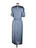 Glam Solid Blue Casual Dress Size M - photo 2