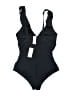Unbranded Solid Black One Piece Swimsuit Size 0X - photo 2