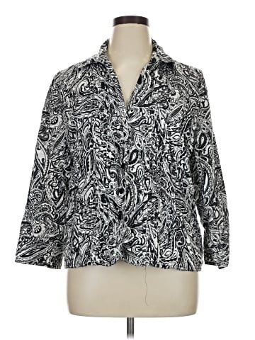 Kim Rogers 3/4 Sleeve Button-Down Shirt (view 1)