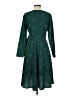 Hutch 100% Polyester Animal Print Graphic Green Casual Dress Size 8 - photo 2
