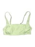 Xhilaration Checkered-gingham Green Swimsuit Top Size M - photo 1