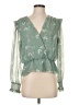 WAYF Green 3/4 Sleeve Blouse Size S - photo 1