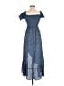 Mi ami 100% Polyester Blue Casual Dress Size M - photo 2