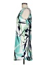 Halogen 100% Polyester Graphic Teal Cocktail Dress Size M - photo 5