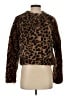 Ann Taylor 100% Polyester Animal Print Brown Faux Fur Jacket Size XS - photo 1