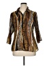 Fashion Bug 100% Polyester Animal Print Brown 3/4 Sleeve Blouse Size XL - photo 1