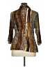 Fashion Bug 100% Polyester Animal Print Brown 3/4 Sleeve Blouse Size XL - photo 2