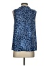 Talbots 100% Cotton Blue Sleeveless Blouse Size S - photo 2