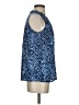 Talbots 100% Cotton Blue Sleeveless Blouse Size S - photo 4