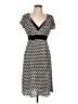 New Directions Houndstooth Black Casual Dress Size L - photo 1