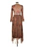 Unbranded 100% Polyester Brown Casual Dress Size M - photo 2