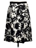 Madison Studio 100% Silk Print Black Silk Skirt Size 8 - photo 2