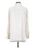 Ann Taylor LOFT 100% Polyester Chevron-herringbone Ivory Long Sleeve Blouse Size S - photo 2