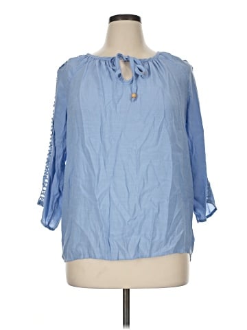 NY Collection 3/4 Sleeve Blouse (view 1)