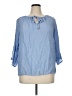 NY Collection Blue 3/4 Sleeve Blouse Size 1X - photo 1