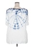 Solitaire Tie-dye White Short Sleeve Blouse Size 2X - photo 2