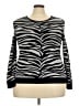 INC International Concepts Animal Print Black Pullover Sweater Size XXL - photo 1