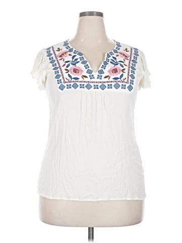 Maurices Short Sleeve Blouse (view 1)