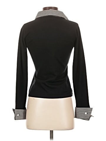 Karen Arnold Long Sleeve Silk Top (view 2)