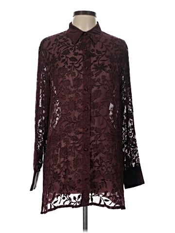 Laura Ashley Long Sleeve Silk Top (view 1)