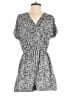 Uniqlo 100% Polyester Print Gray Casual Dress Size M - photo 1