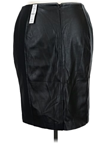 White House Black Market Faux Leather Skirt (view 2)