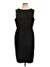 Kasper Solid Black Cocktail Dress Size 12 - photo 1