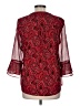 Charter Club 100% Polyester Paisley Red 3/4 Sleeve Blouse Size M - photo 2