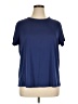 Ideology 100% Polyester Solid Blue Short Sleeve T-Shirt Size 1X - photo 1