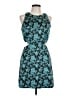 Hutch 100% Polyester Paisley Teal Cocktail Dress Size 10 - photo 1