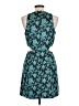 Hutch 100% Polyester Paisley Teal Cocktail Dress Size 10 - photo 2