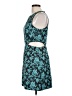 Hutch 100% Polyester Paisley Teal Cocktail Dress Size 10 - photo 5