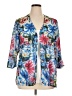 North Style 100% Polyester Tropical Blue 3/4 Sleeve Blouse Size XL - photo 1