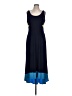 Chaps Color Block Blue Casual Dress Size L - photo 1