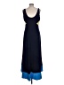 Chaps Color Block Blue Casual Dress Size L - photo 2