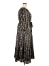 Ann Taylor 100% Polyester Print Black Casual Dress Size XXL - photo 4