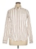 Old Navy 100% Cotton Stripes Ivory Long Sleeve Button-Down Shirt Size XL (tall) - photo 1