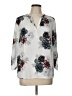 Daniel Rainn 100% Polyester Floral Ivory 3/4 Sleeve Blouse Size L - photo 1