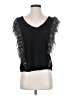 Vanessa Virginia 100% Rayon Black Short Sleeve Top Size S - photo 1