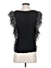 Vanessa Virginia 100% Rayon Black Short Sleeve Top Size S - photo 2
