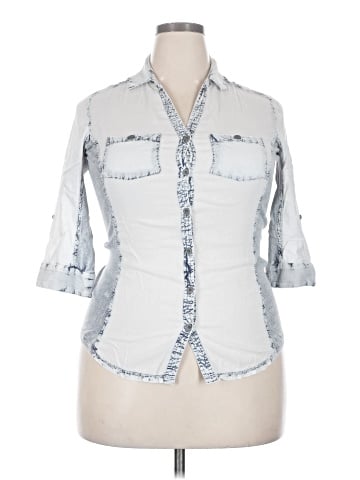 Elan 3/4 Sleeve Button-Down Shirt (view 1)